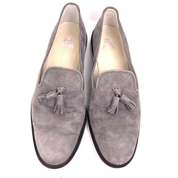Axel Arigato Men’s Grey Genuine Suede Loafers with Tassels Size US 12 - Picture 3 of 13